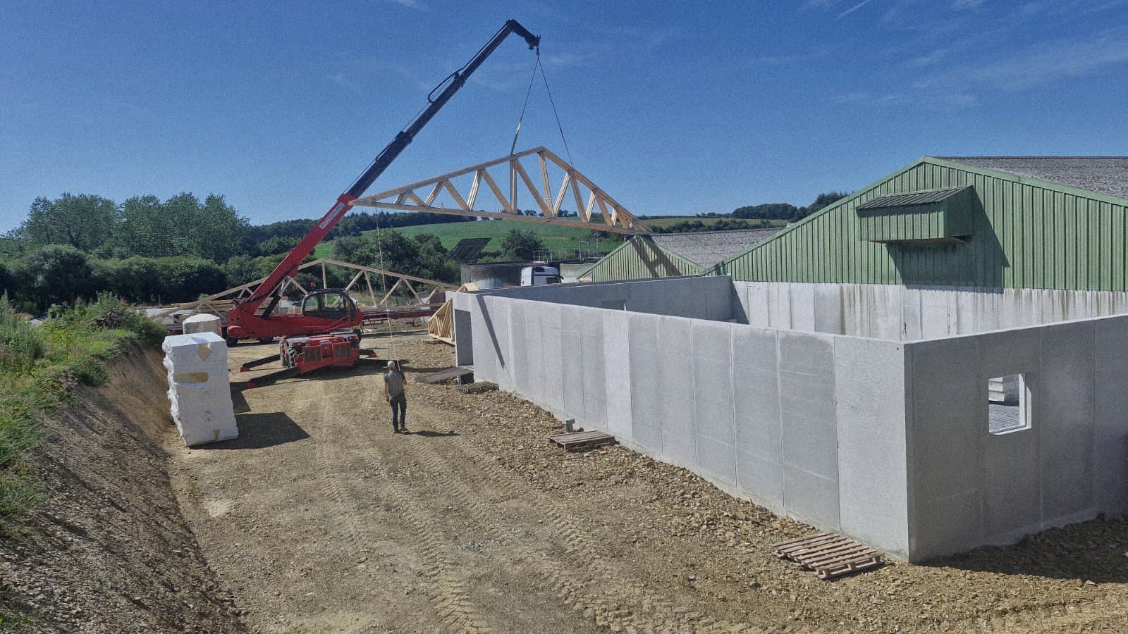 Extension d'un bâtiment d'élevage porcin